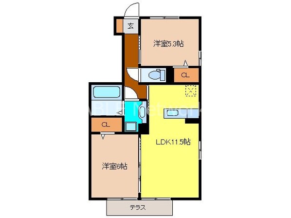 ヴェルドミール・大山Ⅱの物件間取画像